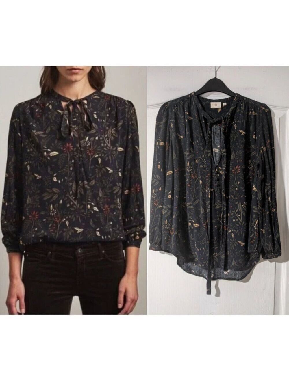 Ag Adriano Goldschmied | Savannah Floral Tie Neck Top